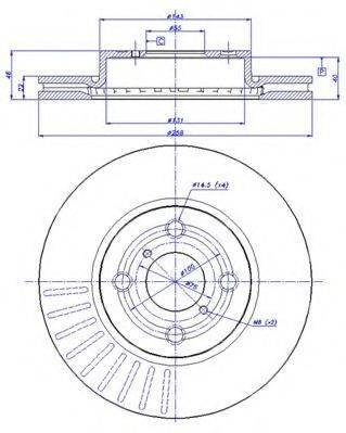 CAR 1421438 гальмівний диск