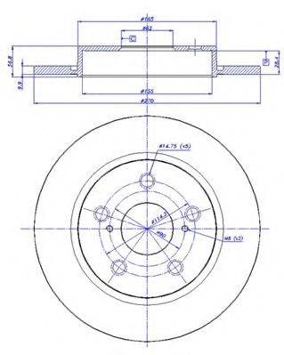 CAR 1421439 гальмівний диск