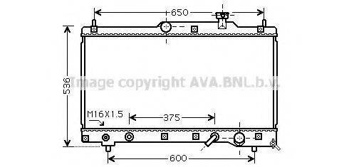 AVA QUALITY COOLING TO2336 Радіатор, охолодження двигуна