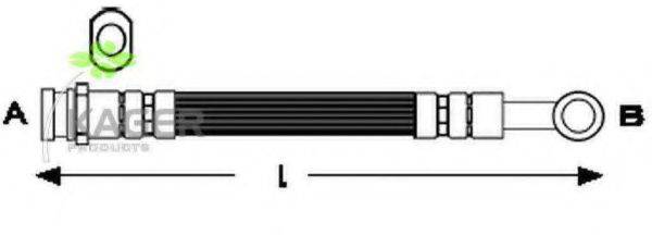 KAGER 380340 Гальмівний шланг