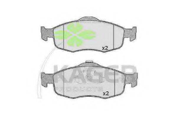 KAGER 350091 Комплект гальмівних колодок, дискове гальмо