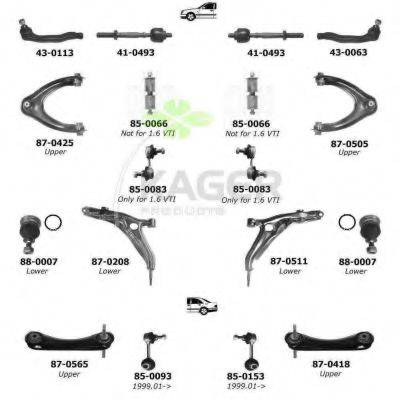 KAGER 800481 Підвіска колеса