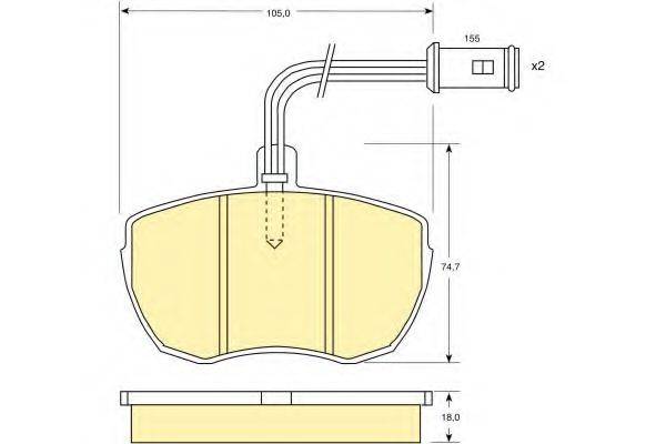GIRLING 6107596 Комплект гальмівних колодок, дискове гальмо