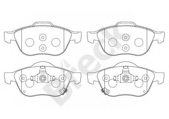 BRECK 239960070100 Комплект гальмівних колодок, дискове гальмо