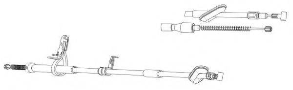 KAWE OP02206 Трос, стоянкова гальмівна система