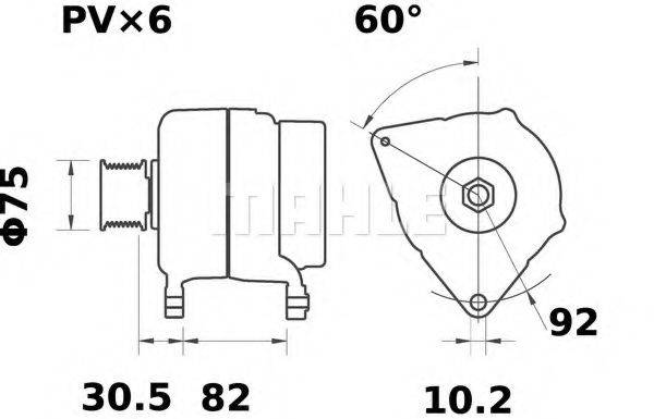 MAHLE ORIGINAL MG141 Генератор