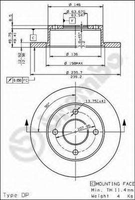 BRECO BS7524 гальмівний диск