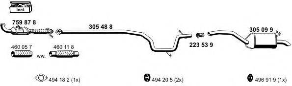 ERNST 031434 Система випуску ОГ
