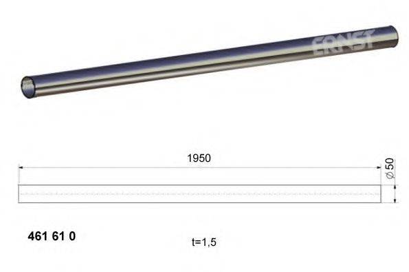 ERNST 461610 Труба вихлопного газу, універсальна