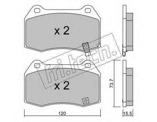 FRI.TECH. 7540 Комплект гальмівних колодок, дискове гальмо