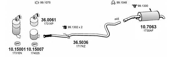 ASSO ART4396 Система випуску ОГ