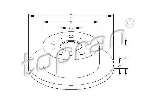 TOPRAN 721183 гальмівний диск