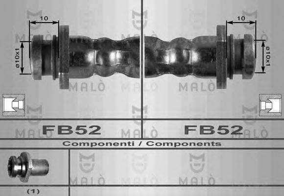 MALO 80109 Гальмівний шланг