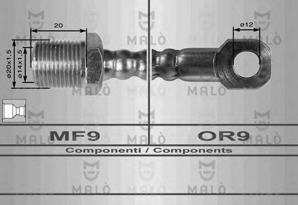 MALO 8335 Гальмівний шланг