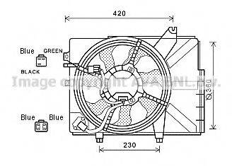 PRASCO HY7532 Вентилятор, охолодження двигуна