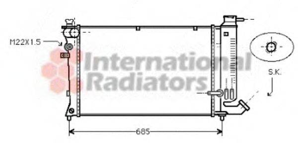 VAN WEZEL 40002142 Радіатор, охолодження двигуна