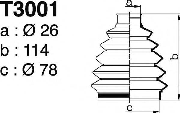 DEPA T3001 Комплект пильника, приводний вал