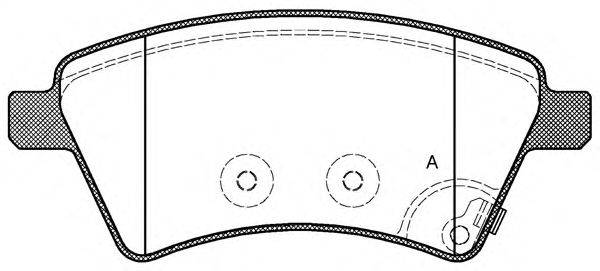 OPEN PARTS BPA121501 Комплект гальмівних колодок, дискове гальмо