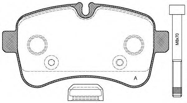 OPEN PARTS BPA128200 Комплект гальмівних колодок, дискове гальмо