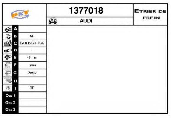 SNRA 1377018 Гальмівний супорт