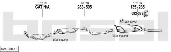 BOSAL 02495018 Система випуску ОГ