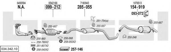 BOSAL 03434210 Система випуску ОГ