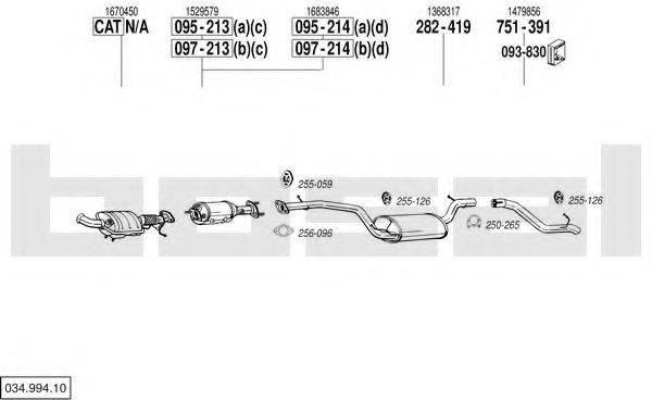 BOSAL 03499410 Система випуску ОГ