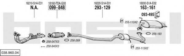 BOSAL 03896004 Система випуску ОГ