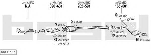BOSAL 04091010 Система випуску ОГ