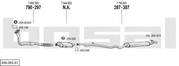 BOSAL 04606361 Система випуску ОГ