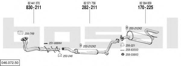 BOSAL 04607250 Система випуску ОГ