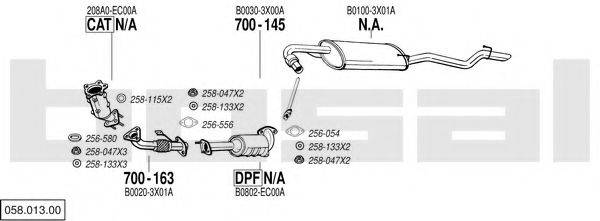 BOSAL 05801300 Система випуску ОГ
