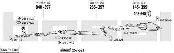 BOSAL 05827190 Система випуску ОГ