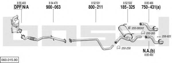 BOSAL 06001590 Система випуску ОГ