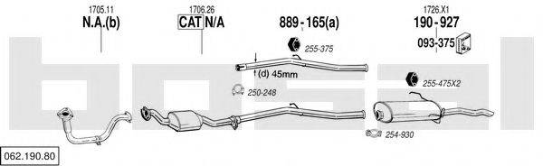 BOSAL 06219080 Система випуску ОГ