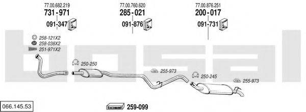 BOSAL 06614553 Система випуску ОГ