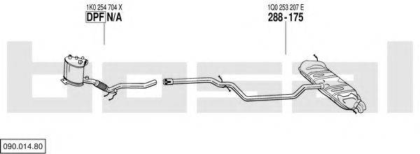 BOSAL 09001480 Система випуску ОГ