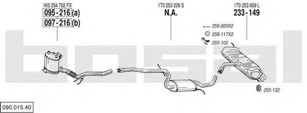 BOSAL 09001540 Система випуску ОГ