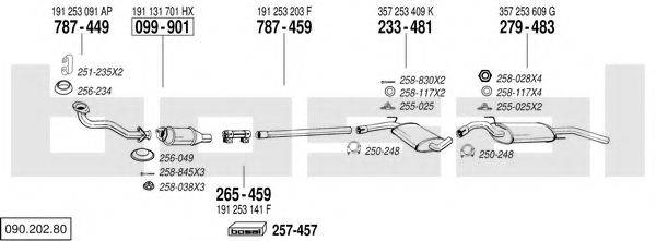 BOSAL 09020280 Система випуску ОГ