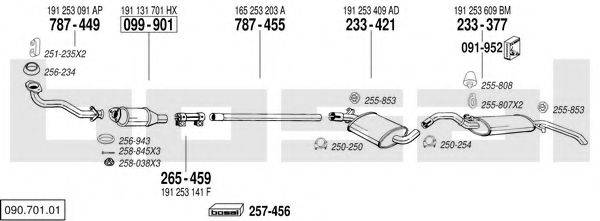 BOSAL 09070101 Система випуску ОГ