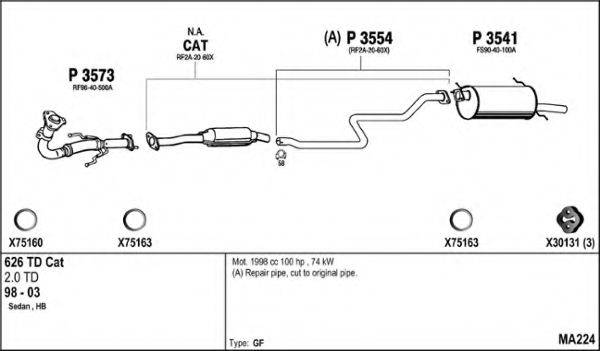 FENNO MA224 Система випуску ОГ