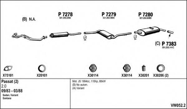 FENNO VW0522 Система випуску ОГ