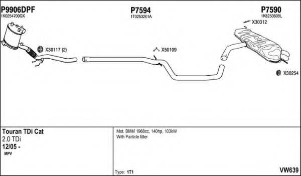 FENNO VW639 Система випуску ОГ