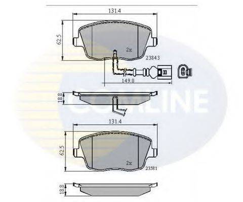 COMLINE CBP11147 Комплект гальмівних колодок, дискове гальмо