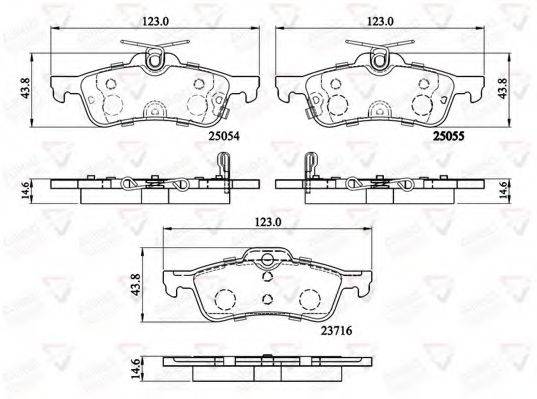 COMLINE ADB32204 Комплект гальмівних колодок, дискове гальмо