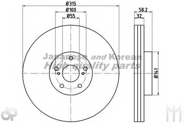 ASHUKI T60311HD гальмівний диск