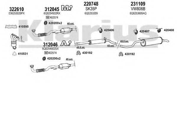 KLARIUS 931469E Система випуску ОГ