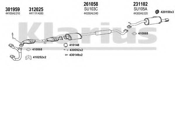 KLARIUS 800074E Система випуску ОГ