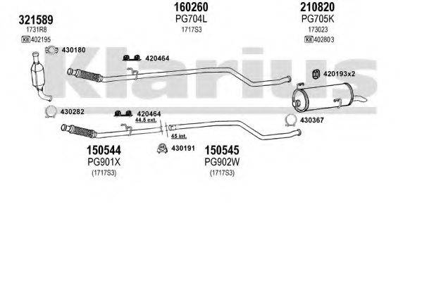 KLARIUS 630816E Система випуску ОГ