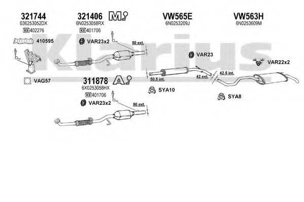 KLARIUS 930872U Система випуску ОГ